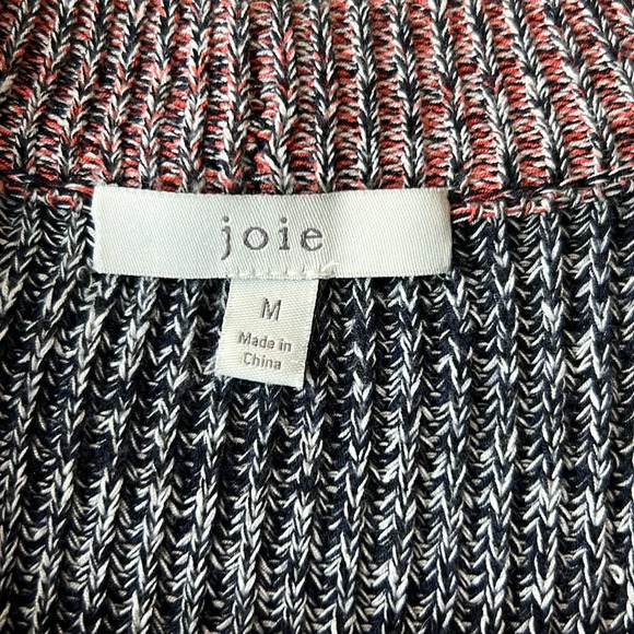 Joie Sweater Red and Black Fernlea Knit Sweater Size Medium Long Sleeve Womens - Picture 6 of 14